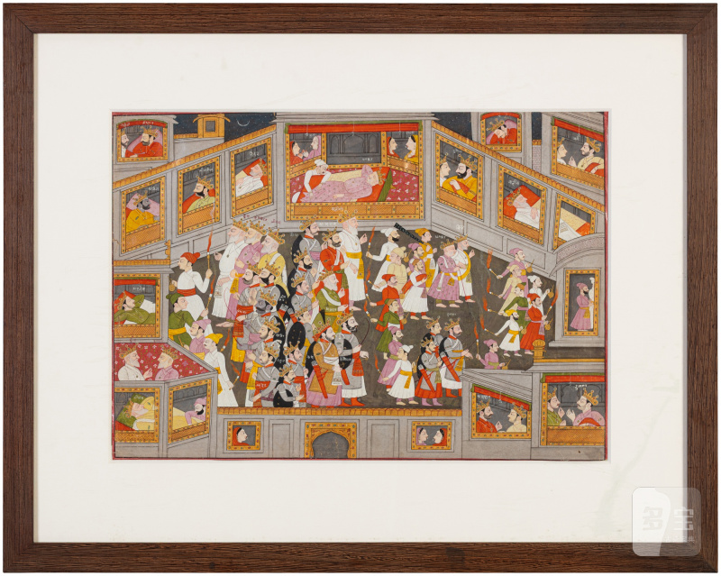 Scene from the Mahabharata attributable to the artist Purkhu or his family workshop, India, Kangra, 1810 - 1820 - 图2